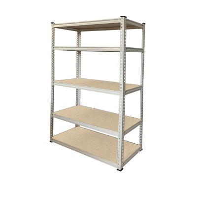 China Heavy Duty Corrosion Protection Five Shelves Boltless Steel Rivet Stacking Racks Shelves Metal for sale