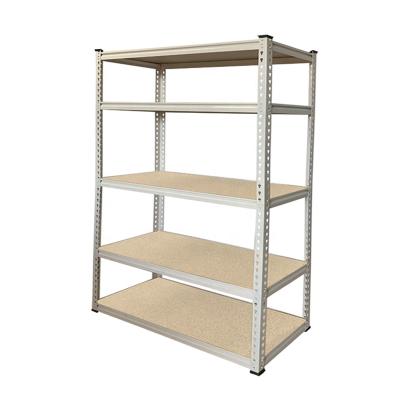 China White Steel Beam Rack Rivet Corrosion Protection Color Industrial Style Shelving for sale