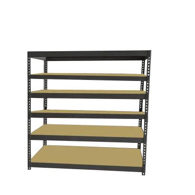 China 150kg Unit Capacity Adjustable Shelving Metal Rivet Height 6 Layers Warehouse for sale