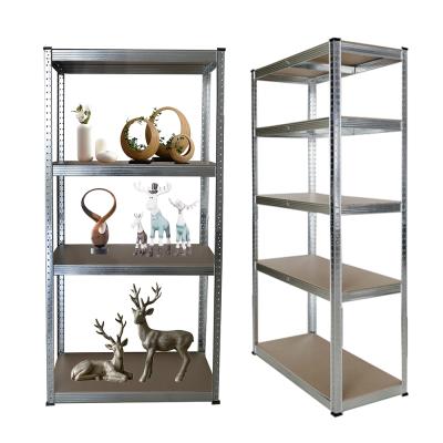 China Corrosion Protection Metal Storage 265kg Rack 5 Galvanized Steel Sheet Shelves Garage Storage System for sale