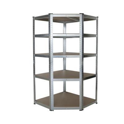 China Corrosion Protection 175kgs Capacity Galvanized Boltless Adjustable Corner Shelving for sale