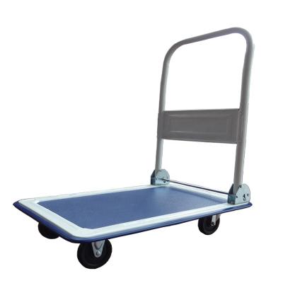 China 4 Wheels Foldable Platform Hand Truck Cart 150kg Capacity For Transporting Goods for sale