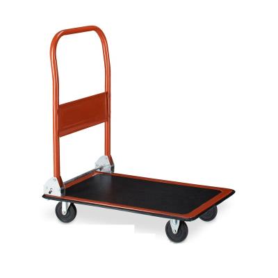 China 4 Wheels Foldable Platform Hand Truck Cart 150kg Capacity For Transporting Goods for sale