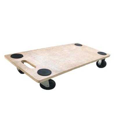 China Transoprt 240kg Capacity Red Outdoor Plywood Platform Dolly Moving For Furniture for sale