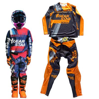 China Good Quality Anti-UV Kids Motocross MX Gear Set Motorcycle Pants And Tank Top Youth Racing Suit Dirt Bike Off Road Kid Clothes for sale