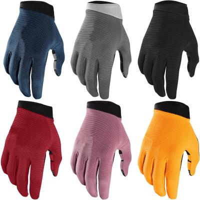 China Summer Comfortable Breathable Custom Motorcycle Gloves Motocross Dirt Cycling Bike Racing Hand Gloves BMX MTB CAD Motorcycle Riding Full Finger Gloves for sale