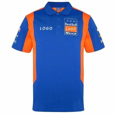 China OEM 100% Polyester Motorcycle Racer Team Anti-UV T-Shirt With Logo Breathable Custom Riding Short Sleeve Motocross Polo Shirt for sale