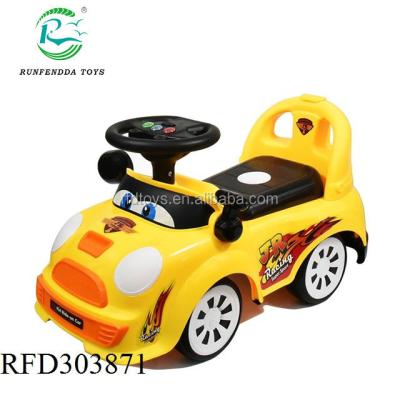 China Ride On Toy Plastic Yellow Baby Car Walker Baby Ride On Car With Music for sale