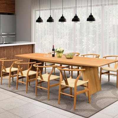 China Factory Wholesale Adjustable Dining Tables (Others) Factory Wholesale Adjustable Wooden Slab Restaurant Wood Dining Tables and Office Furniture for sale