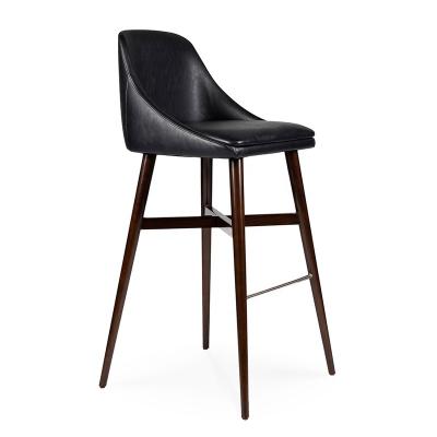 China Ash Wood Base Contemporary Hot Sale Barstool Luxury Leather Bar Stool Chair for sale