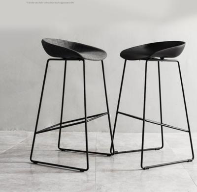 China Regular metal set frame stools restaurant kitchen barstool bar stools plastic top chair for sale