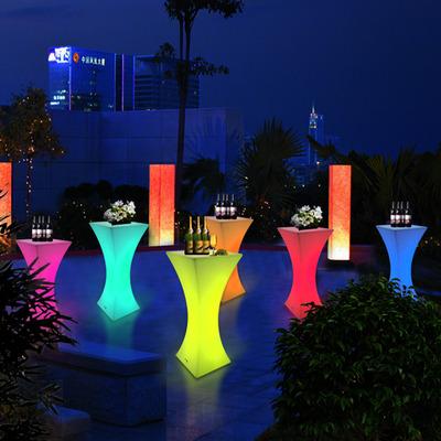 China Modern LED Cocktail Table 16 Color Changing Led Light Party Bar Tables Furniture Cocktail Table for sale