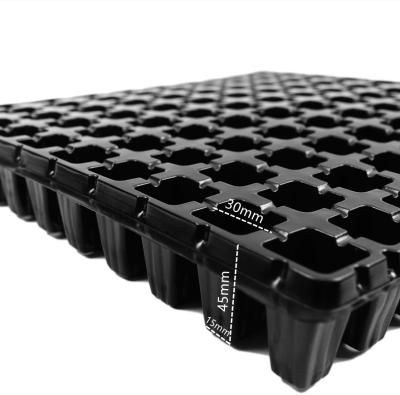 China Eco-friendly agricultural black plastic100 seed planting cells seed trays for seed breeding for sale