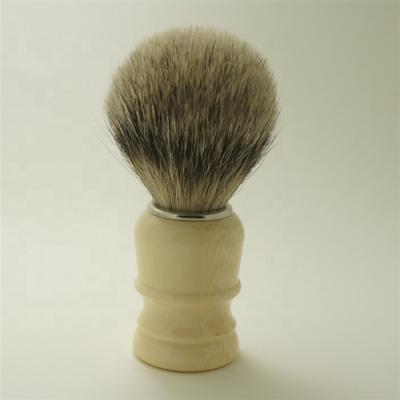 China Luxury Top Quality Pure Badger Hair Shaving Brush With Resin Handle for sale