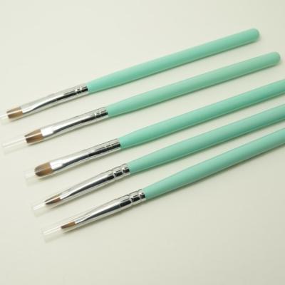 China 5Pcs NAIL Beauty Nail Tools Plastic Handle Makeup Nail Brush for sale