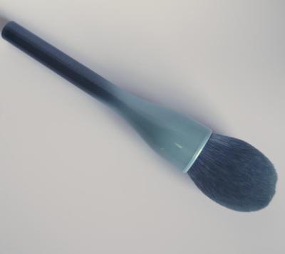 China Powder Brush Best Sell Plastic Blue Handle Make Up Large Synthetic Hair Powder Brush for sale