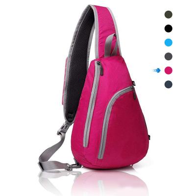 China Water Proof Durable Thin Nylon Custom Outdoor Girl Female Bicycle Sling Mini Hiking Backpack Ladies Women Cross Body Bag for sale