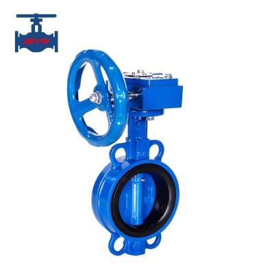 China Worm Gear Actuator Butterfly Valve Ductile Iron Wafer Type For Pipeline for sale