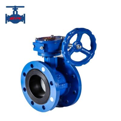 China Ductile Iron Concentric Butterfly Valve Flanged Type EPDM Rubber Lined Butterfly Valve for sale