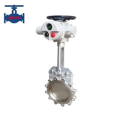 China Class150 WCB CF8 CF8M Motorised Knife Gate Valve Cast Steel Stainless Steel ANSI Standard for sale