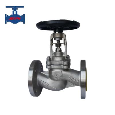 China DIN GB Standard Stainless Steel CF8 CF8M Bellow Sealed Globe Valve For Steam & Thermic Oil Use for sale