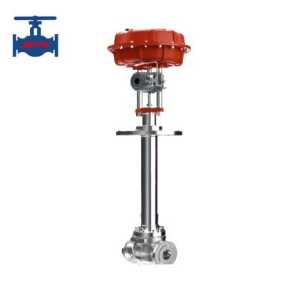 China CF8 CF8M Electric Pneumatic Driven Cryogenic Control Valve Easy Installation for sale