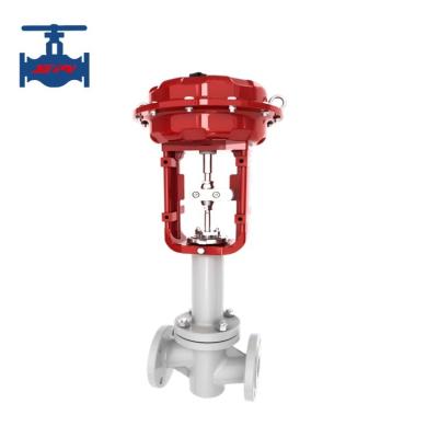 China Cast Steel ASTM A216-WCB Pneumatic Control Valve Fluorine Lined Regulating And Control Valve for sale