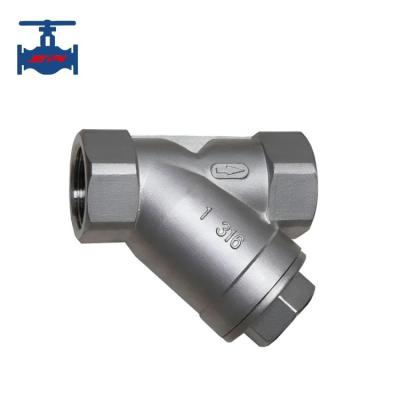 China 800PSI Stainless steel 304 316 CF8 CF8M BSP NPT Female Threaded Y Type Strainer for sale