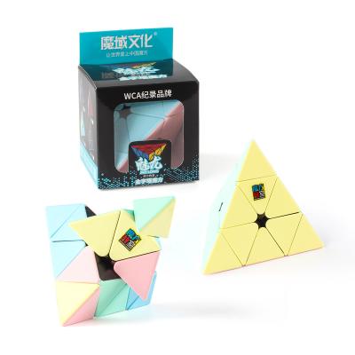 China Eco-friendly Materials Kids Ship Triangle Magic Cube 3x3x3 Pyramid MoYu Puzzle Cube Educational Toy for sale