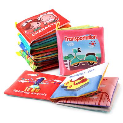 China Tear-resistant Safety Early Learning Educational Cartoon Toys Cloth Book Set Sewing Binding Over 12 Months OPP Bag Digital Printing CHENGKETOYS for sale