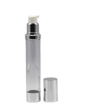 China Durable Luxury Empty Refillable AS Material Airless Packaging Bottle 17ml 21ml 32ml Cosmetics Bottles for sale