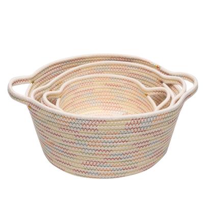 China Viable High Grade Oval Fabric Cube Basket Cloth Organizer Basket Fabric Basket Storage for sale