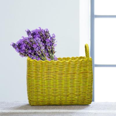 China China Suppliers Sustainable Fruit Basket Storage Rattan Basket With Handle Woven Basket Decor for sale