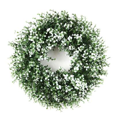 China Festival Performance Decoration Best Selling 38cm Plastic Garland Flower Front Door Wreath Garland for sale