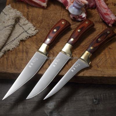 China OEM High Grade 5Cr15Mov Stainless Steel Butcher Knife Full Tang Ergonomic Handle Design Butcher Supplies and Stocked Knives Tools for sale