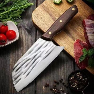 China Factory Stocked Direct Sales Spot Sharp Stainless Steel Blade Household Handmade Forged Steel Kitchen Knife Cooking Chef Cutting Knives for sale