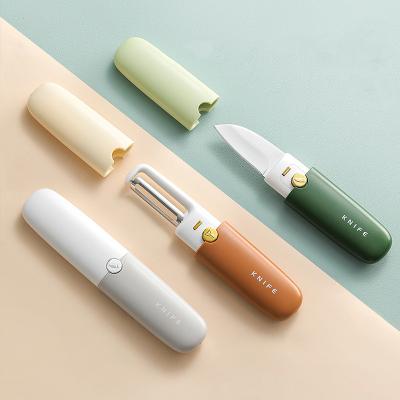 China OEM Fashion Stocked New Design 2 in 1 Fruit Peeling Melon Planer Scraper Multi Function Stainless Steel Kitchen Grater with PP for sale