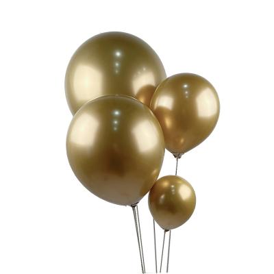 Κίνα Eco-friendly Haoshidai Chrome Gold Metallic Balloons 100 Pcs 12 36 Inch Glossy Helium Thicken Latex Metallic Balloons προς πώληση