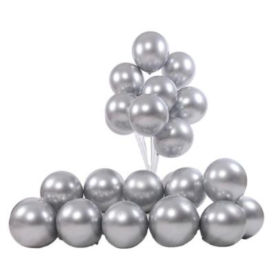 China 50 Pcs Eco-friendly/Birthday Wedding Helium Inflatable Latex Gold Silver Balloon Chrome Metallic Balloons Bag Factory for sale