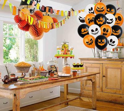 China Eco-friendly Halloween Day Decoration Bats Black Orange Dancing Skeletons Pumpkin Foil Balloons Latex Balloon Halloween Party Decor Supplies zu verkaufen