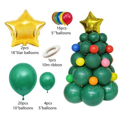 China Eco-friendly High Quality Set of 18 Inch Foil Balloon Party Christmas Tree Balloons for sale