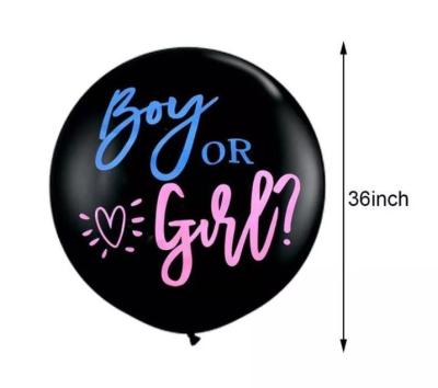 China Modern Boy Or Girl Balloon Gender Reveal Baby Black Latex Balloon Home Birthday Party Decoration Gender Reveal for sale