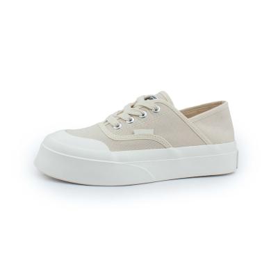 China Fashion Trend Logo High Quality Custom Size Shoes Growing Greyish Canvas Shoes For Women for sale