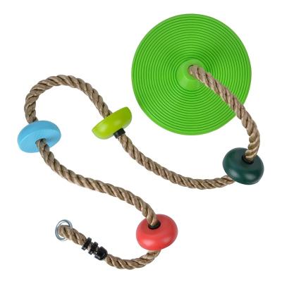 China Modern Outdoor Plastic Non-slip Rope Swing Seat Disc Tree Hanging Kids Swing Sets For Backyard Playground for sale