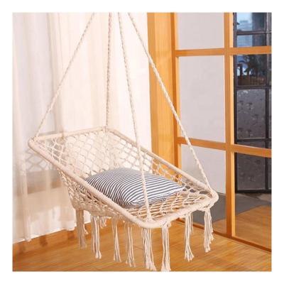 China Modern Hammock Chair Macrame Swing Hanging Cotton Rope Hammock Swing Chair for Indoor and Outdoor Use for sale