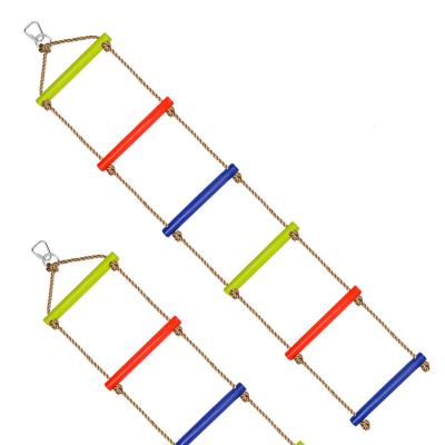 China 3-15 Years Old Slackline Warrior Obstacle Course Outdoor Hanging Climbing Rope Swing Toy Ladder For Kids for sale