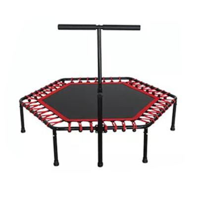 China With Protective Net 30cm Size Mini Trampoline Park Safe Training Trampoline With Handrail Tube for sale