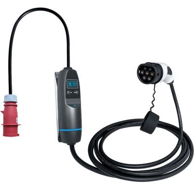 China Screen Display Khons Mode Level 2 Electric AC Car Charger 16A 32A EV Portable Charger 7kw 11kw 22kw for sale