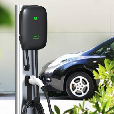 China RFID (ISO 14443) 3 Phase Electric Vehicle Car Charger AC EV Level Fast Type - 2 Ip65 Ev Charging Station for sale