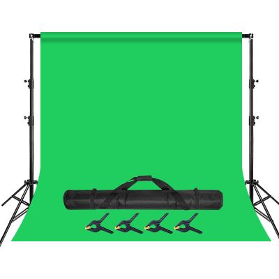 China Background Screen Green Black White With Rod Pocket Easy Install Chromakey Green Screen Backdrop Support Kit With Background Screen With Rod Pocket Easy Install for sale